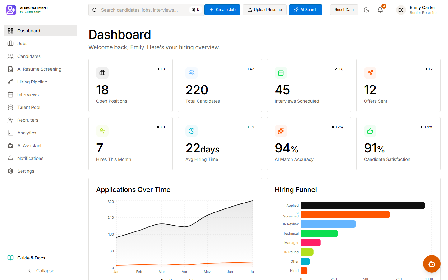 AI Recruitment Platform Preview Screenshot 1