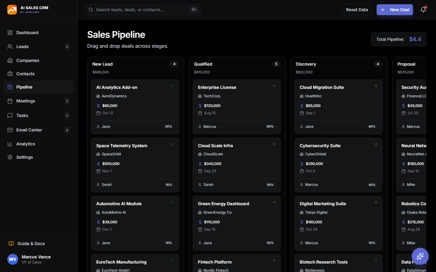 AI Sales CRM Platform Preview Screenshot 3