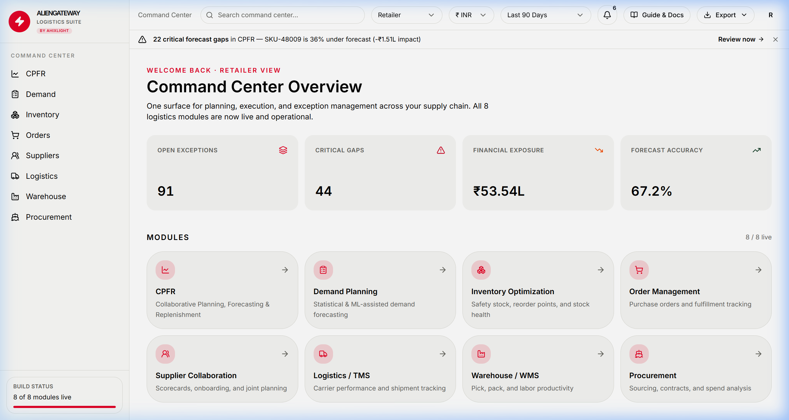 Logistics Command Suite Preview Screenshot 1