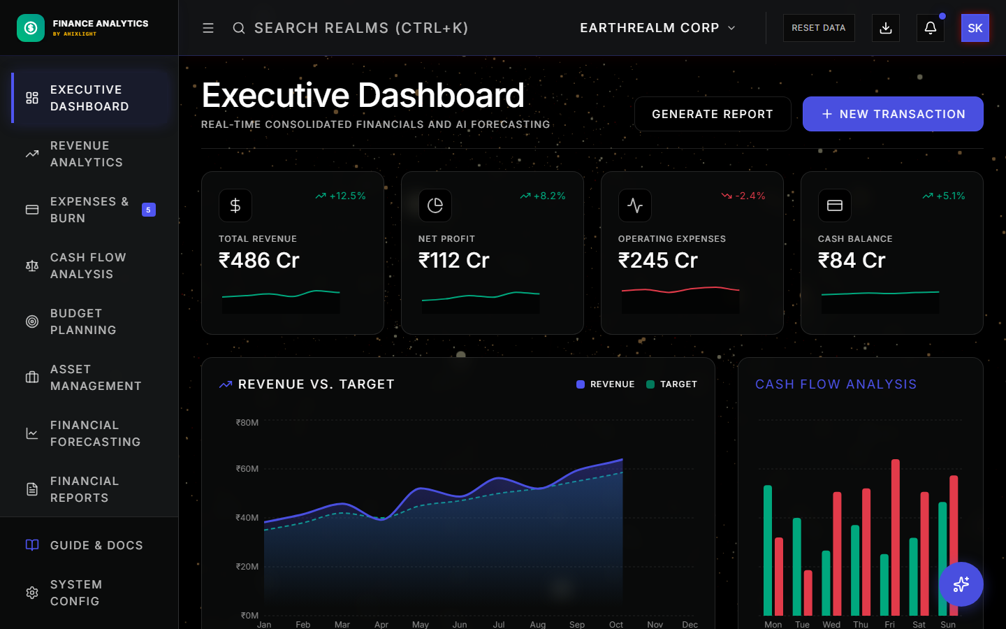 Finance Analytics Platform Preview Screenshot 1
