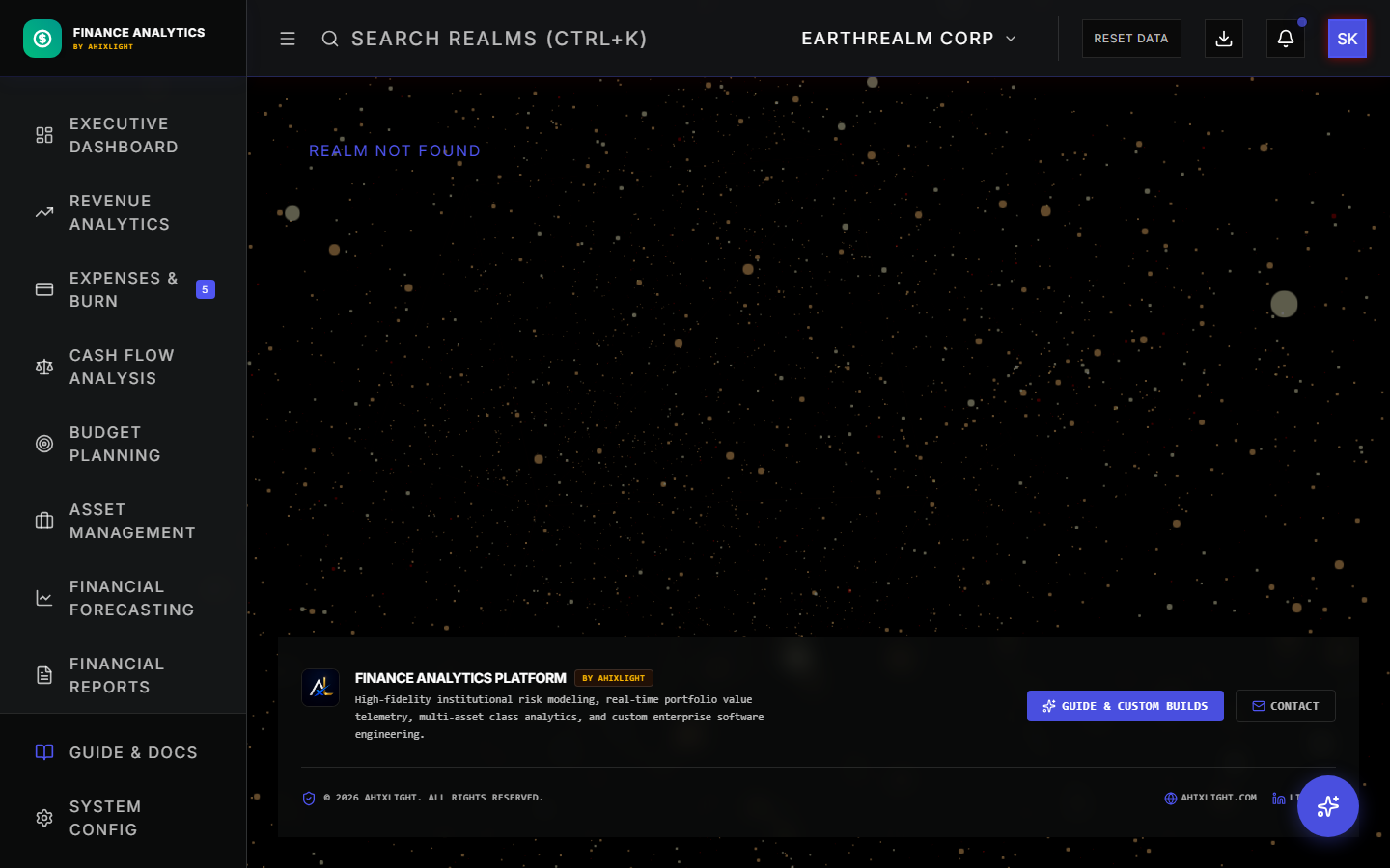 Finance Analytics Platform Preview Screenshot 2