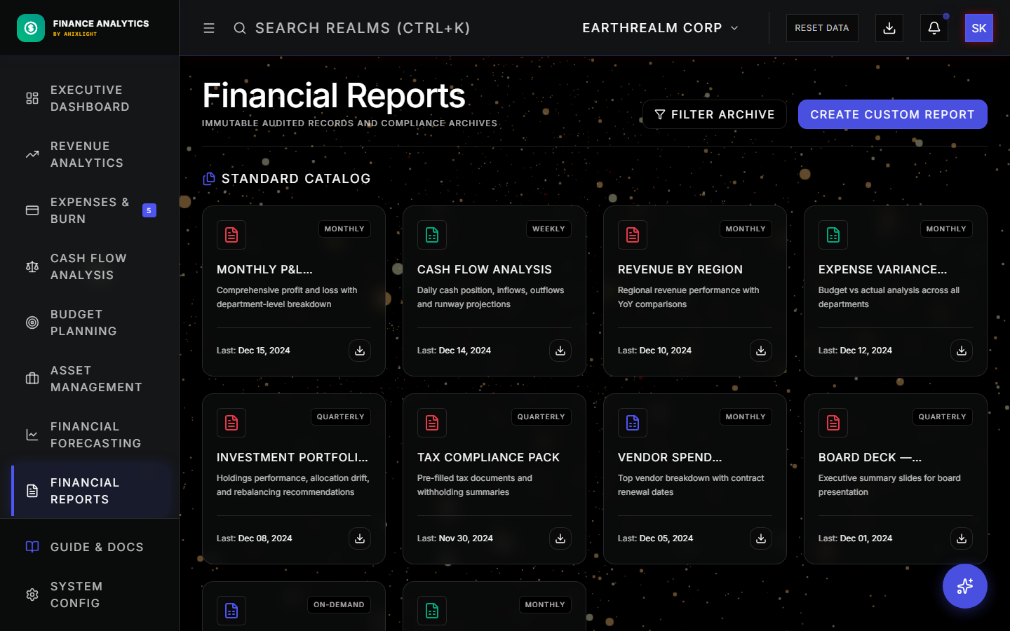Finance Analytics Platform Preview Screenshot 3