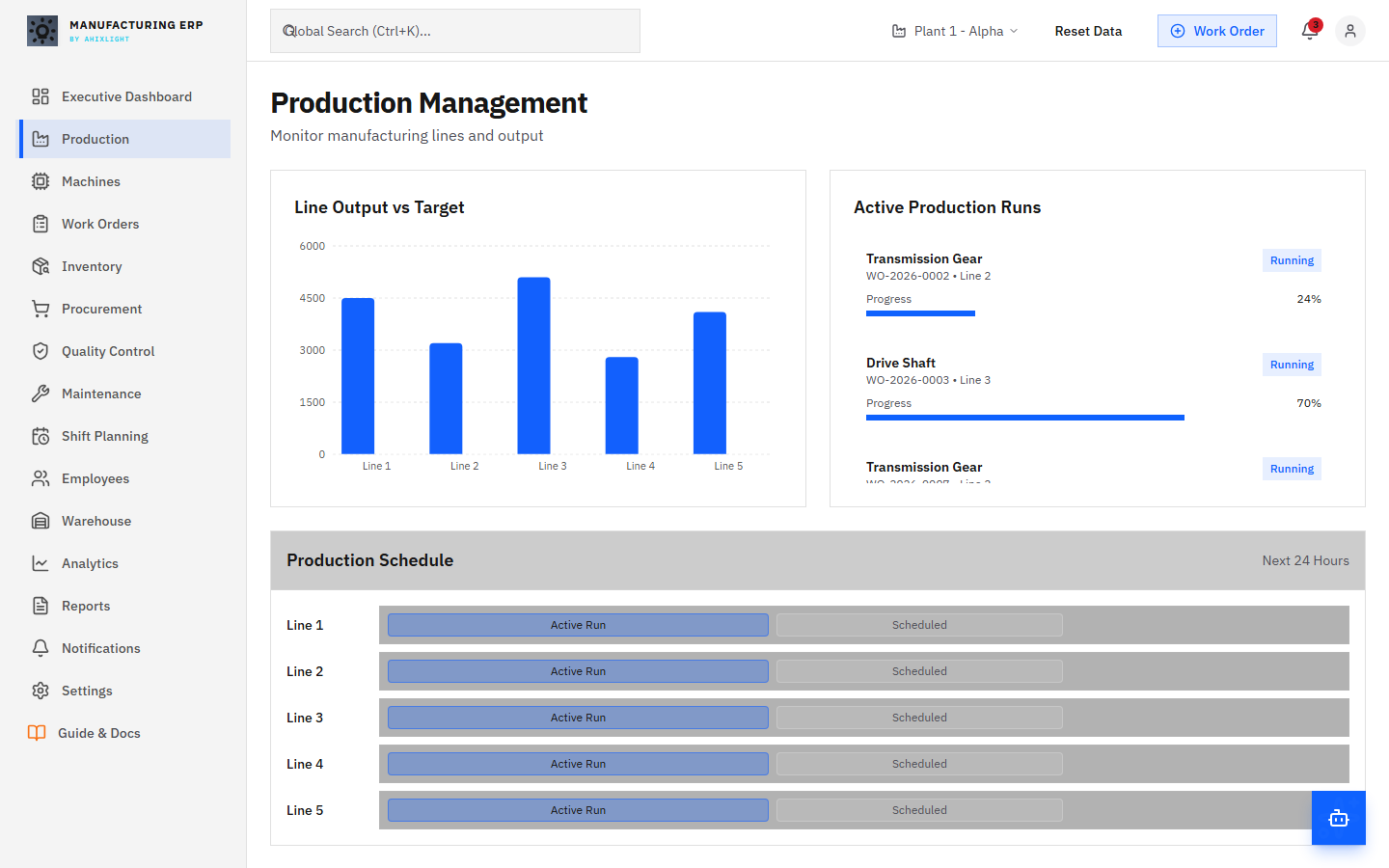 Manufacturing ERP Platform Preview Screenshot 2