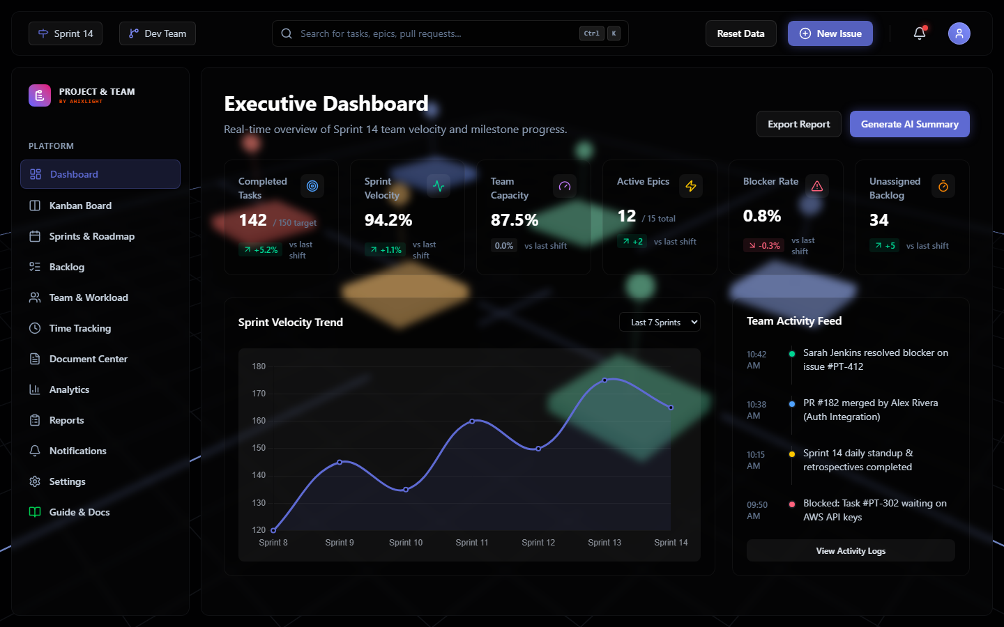 Project & Team Management Platform Preview Screenshot 2