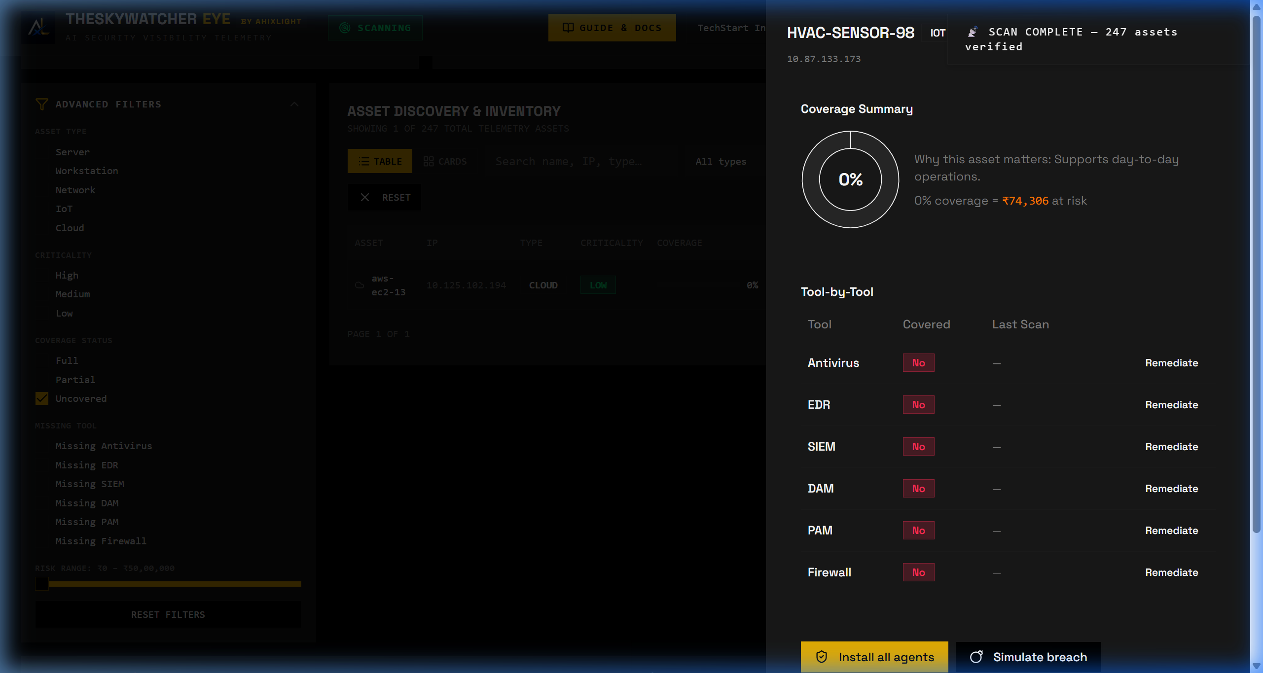 SkyEye Cyber Assets Preview Screenshot 3